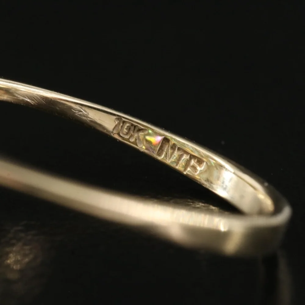 10K Natural Blue Zircon Cluster Ring - Size 7 - Picture 7 of 8